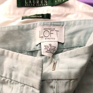 Ann Taylor LOFT Stretch Capri light teal